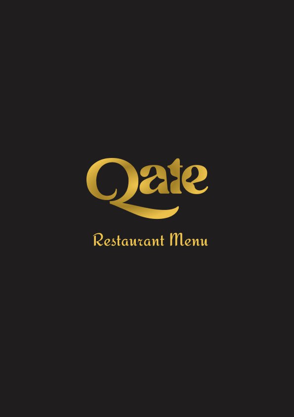 Qate Restaurant menu identity